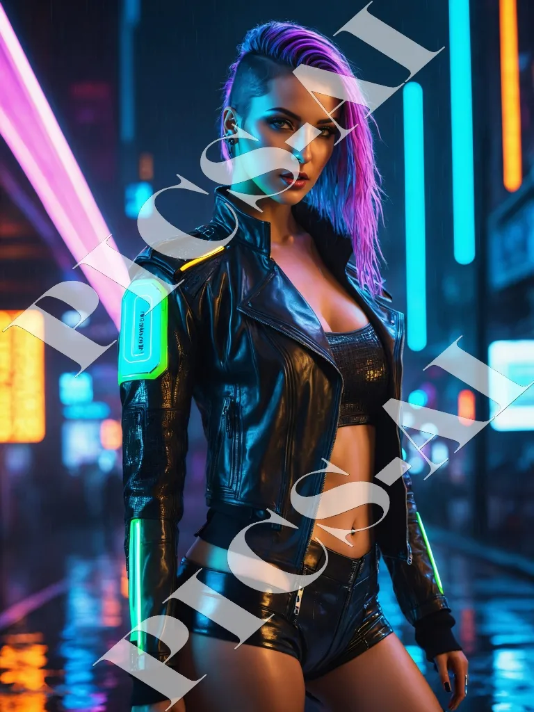Femme portrait cyberpunk