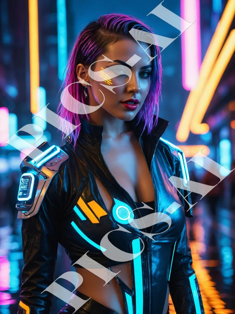 Femme portrait cyberpunk