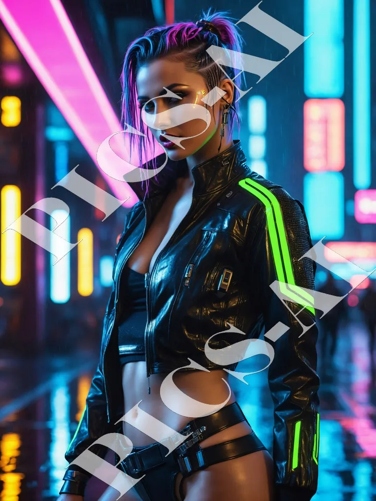 Femme portrait cyberpunk
